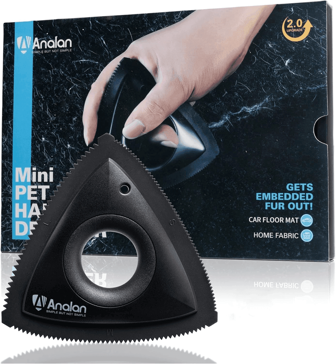 Analan Mini Pet Hair Remover (Black)