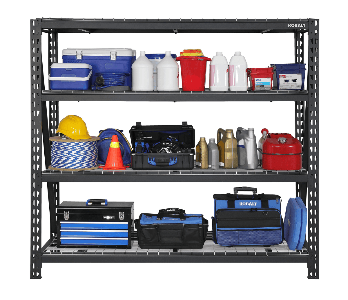 Kobalt 77-Inch 4-Tier Heavy-Duty Steel Shelving Unit
