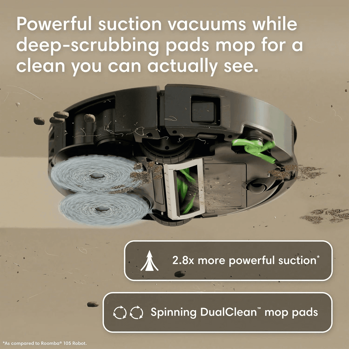 iRobot Roomba 415X Robot Vacuum & Mop Combo with AutoWash Dock image 2