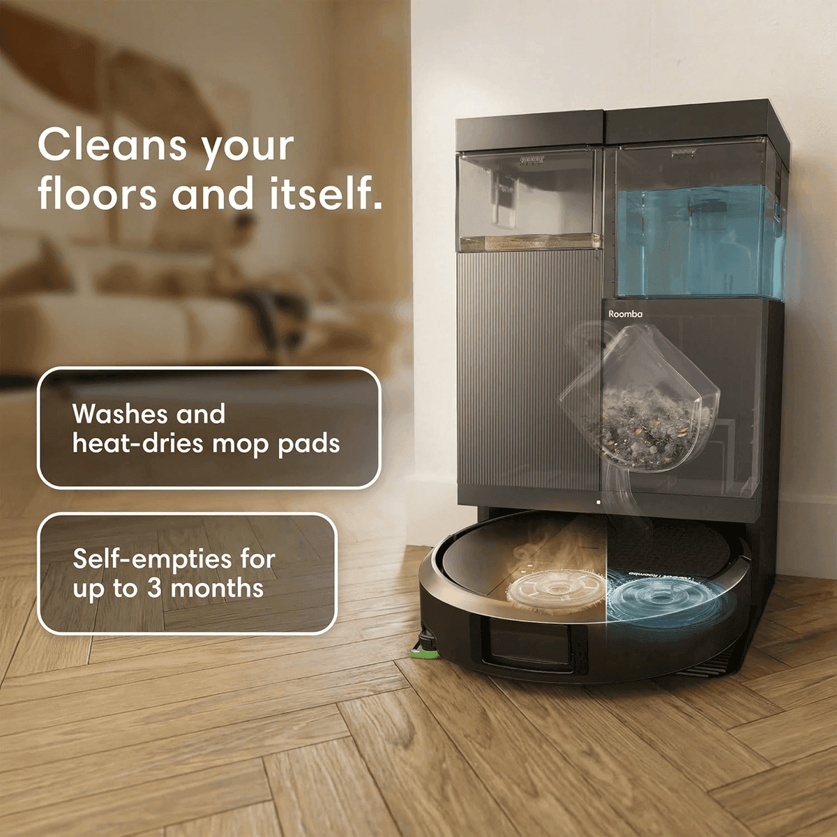 iRobot Roomba 415X Robot Vacuum & Mop Combo with AutoWash Dock image 3