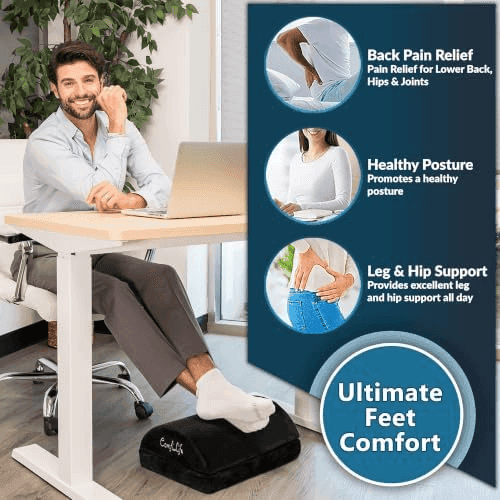 ComfiLife Adjustable Memory Foam Under-Desk Foot Rest image 4