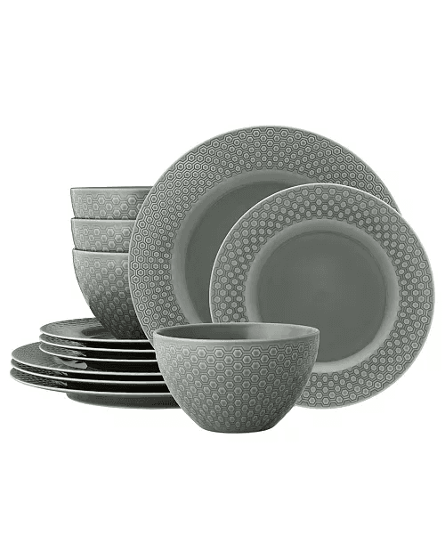 Noritake Kikko 12-Piece Dinnerware Set for 4 (Grey)