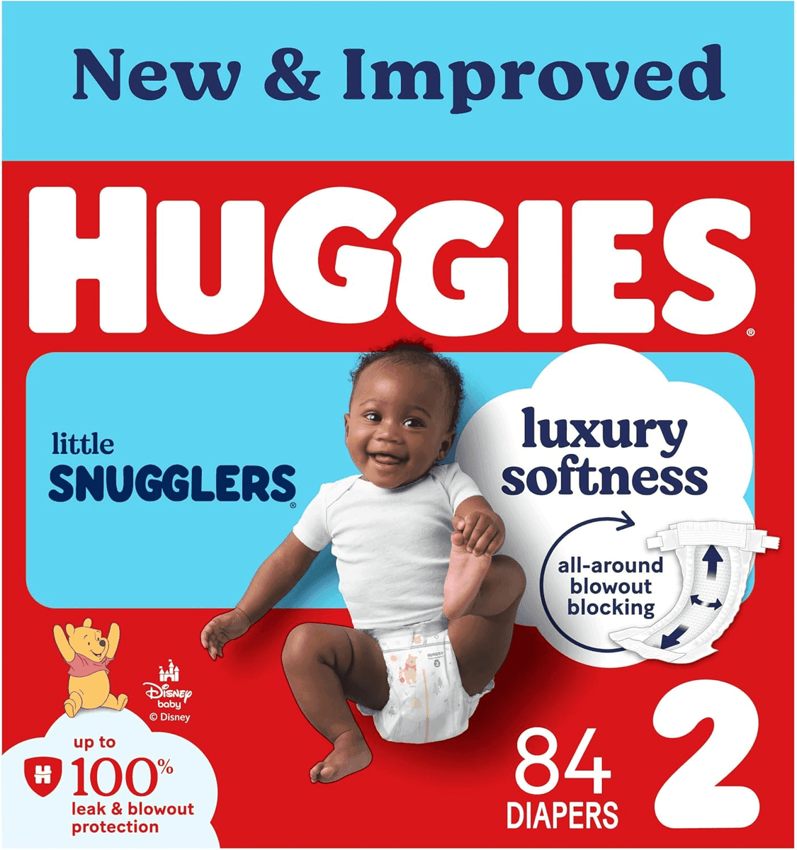 Huggies Little Snugglers Size 2 Diapers, 84 Count