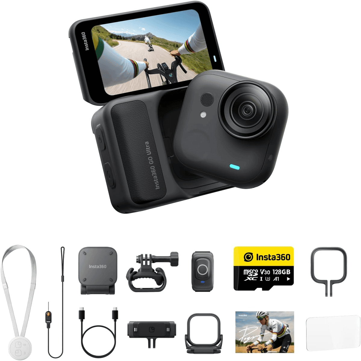 Insta360 GO Ultra Premium Cycling Bundle with 128GB microSD