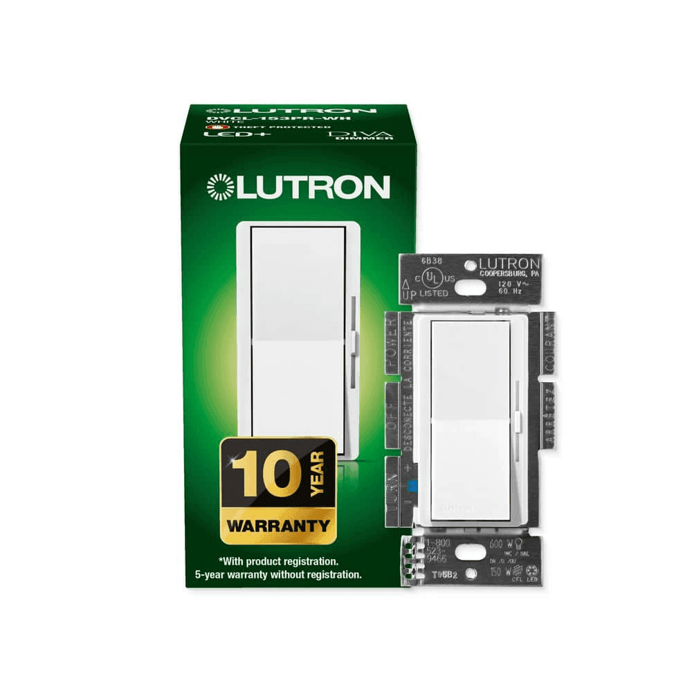 Lutron Diva LED+ Dimmer Switch - White