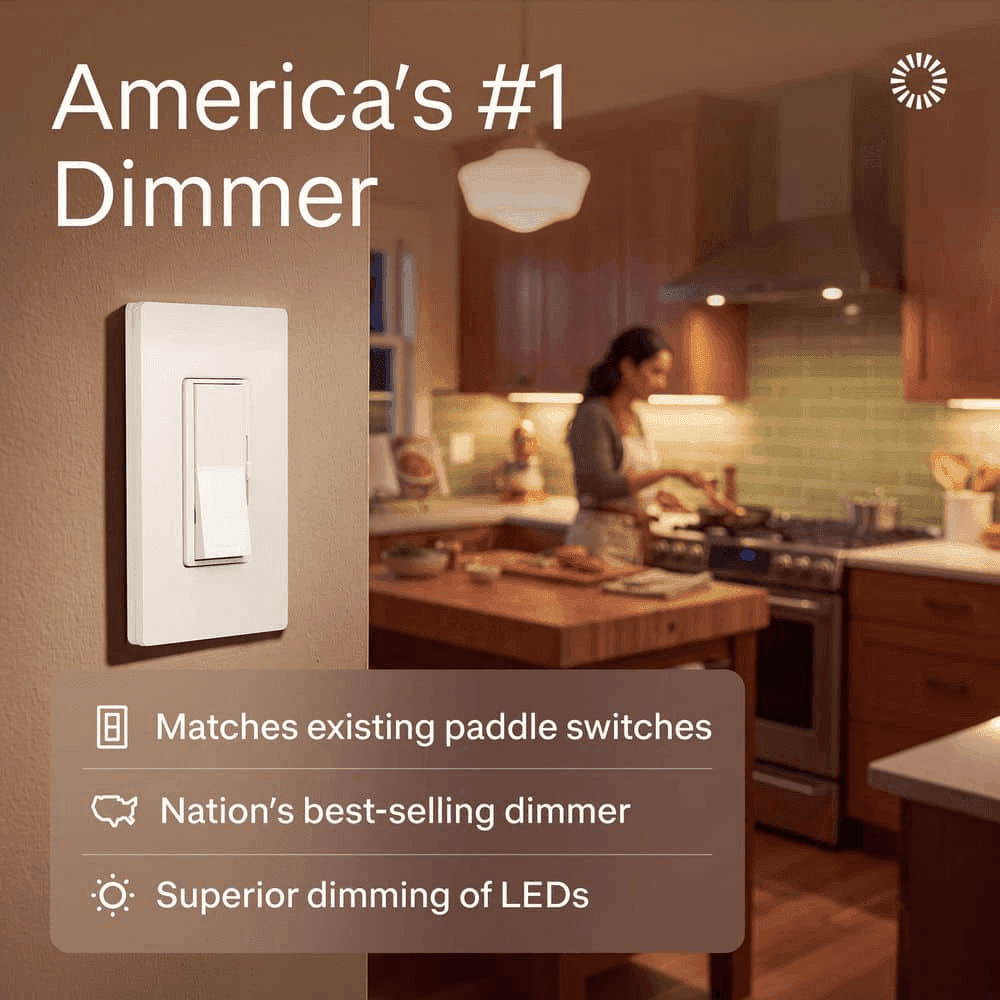 Lutron Diva LED+ Dimmer Switch - White image 3