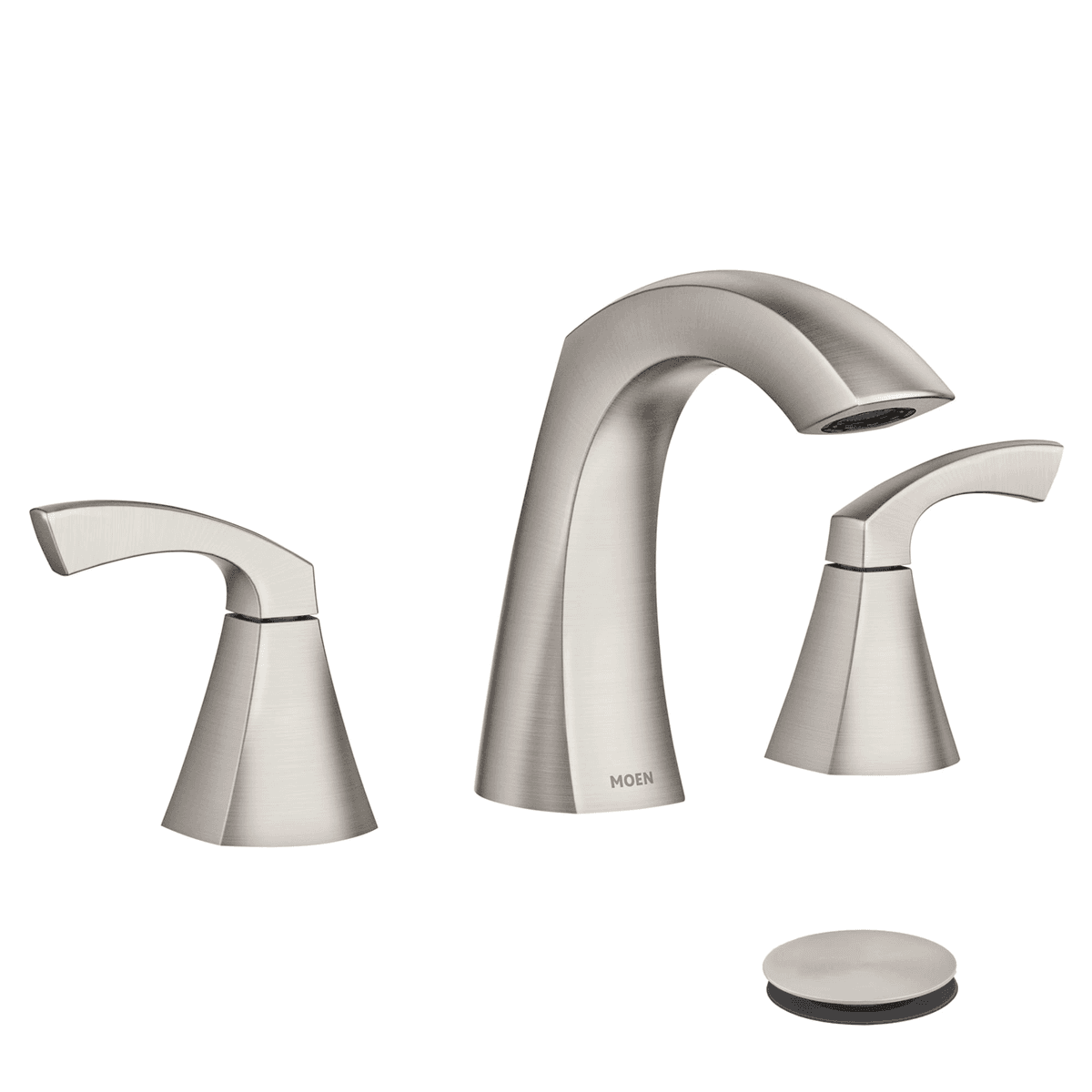 Moen Lindor Spot Resist Brushed Nickel Widespread Bathroom Faucet image 3
