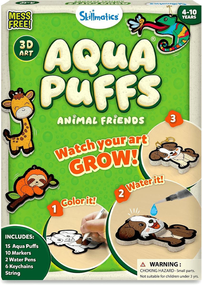 Skillmatics Aqua Puffs Animals 3D Art & Craft Kit