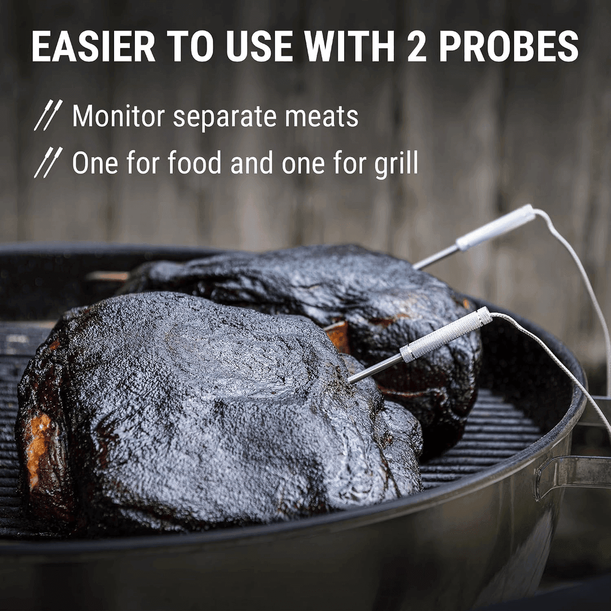 TempPro TempSync 650-ft Bluetooth Meat Thermometer with 2 Probes image 4