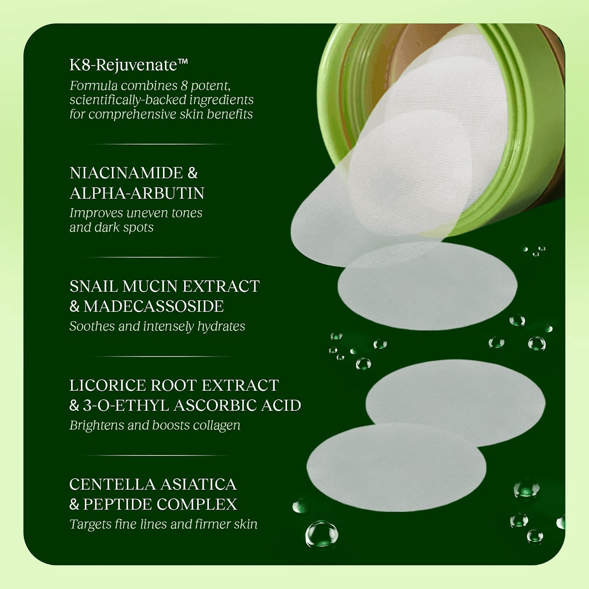JIYU Korean Skincare Toner Pads, 100 Count image 4