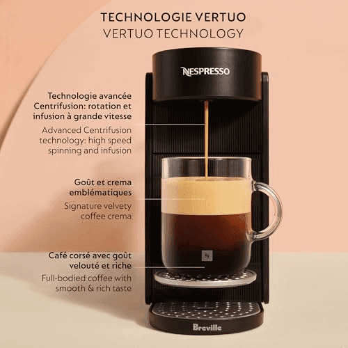 Nespresso Vertuo Up Coffee Machine with Milk Frother - Ink Black image 2