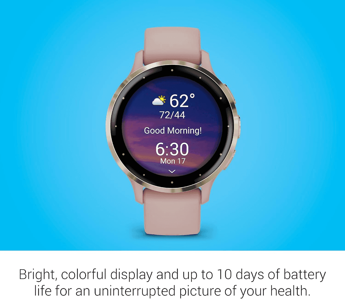 Garmin Venu 3S 41mm GPS Smartwatch - Dust Rose image 3