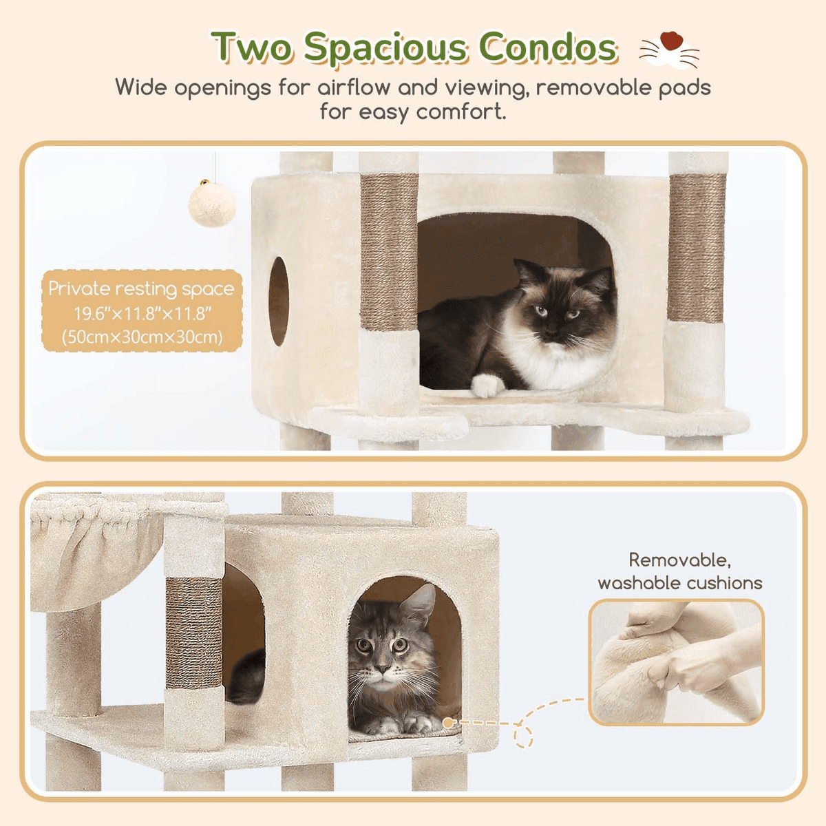 Globlazer 74-Inch Heavy Duty Cat Tree Tower - S74 image 2