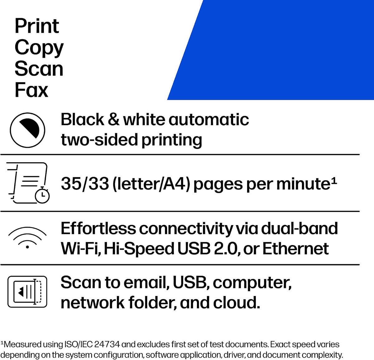 HP LaserJet Pro 3101fdw Wireless Monochrome All-in-One Printer image 2