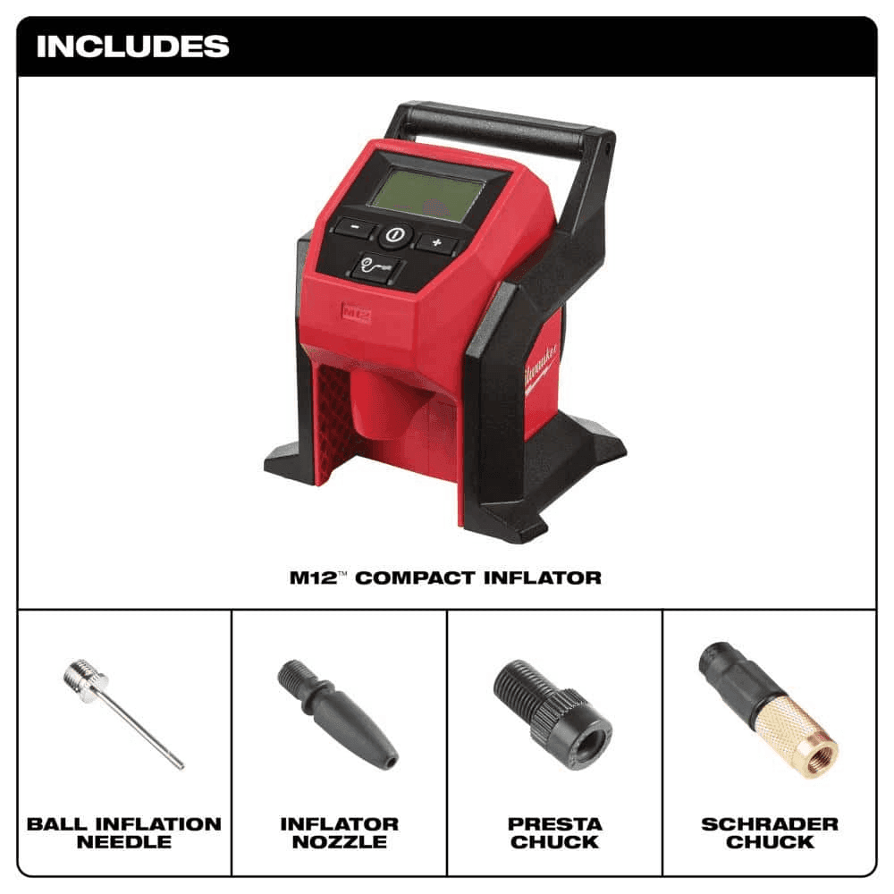 Milwaukee M12 Portable Inflator with 2.0Ah Battery image 2