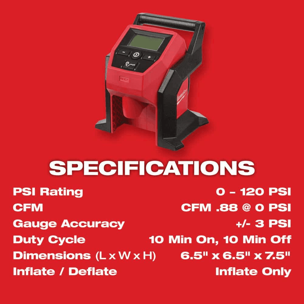 Milwaukee M12 Portable Inflator with 2.0Ah Battery image 4