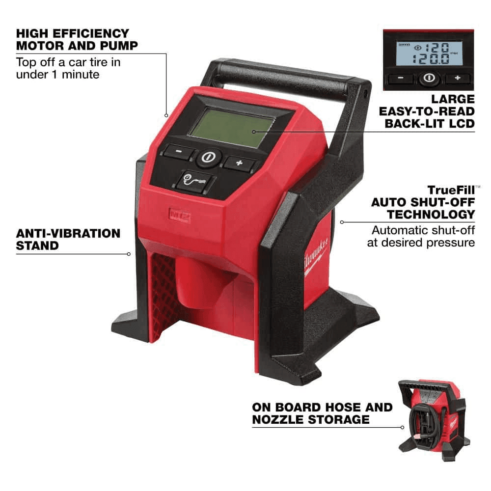 Milwaukee M12 Portable Inflator with 2.0Ah Battery image 3