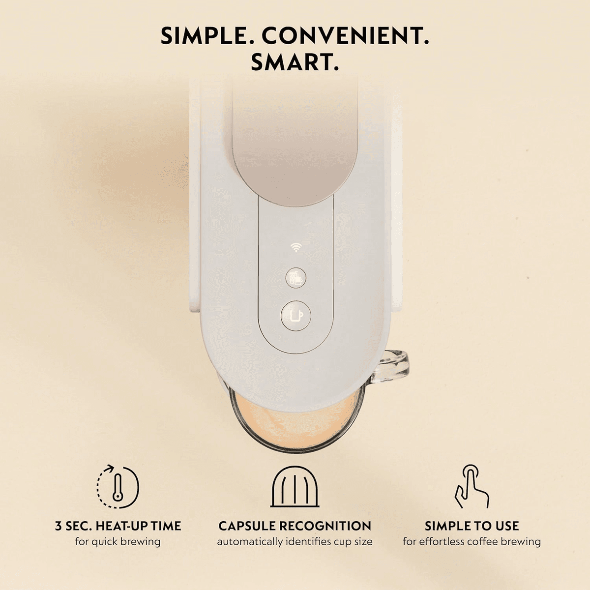 Nespresso Vertuo Up Coffee Machine with Aeroccino3 Milk Frother - White image 4