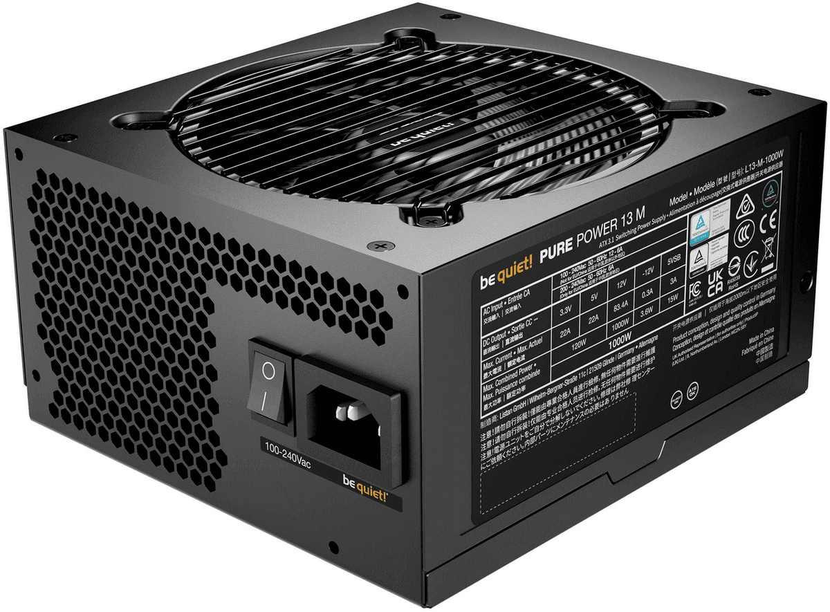 be quiet! Pure Power 13 M 1000W Modular ATX 3.1 Power Supply image 3