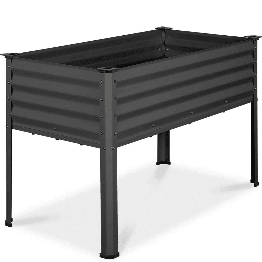 Best Choice Products 4 ft. Charcoal Elevated Raised Garden Bed