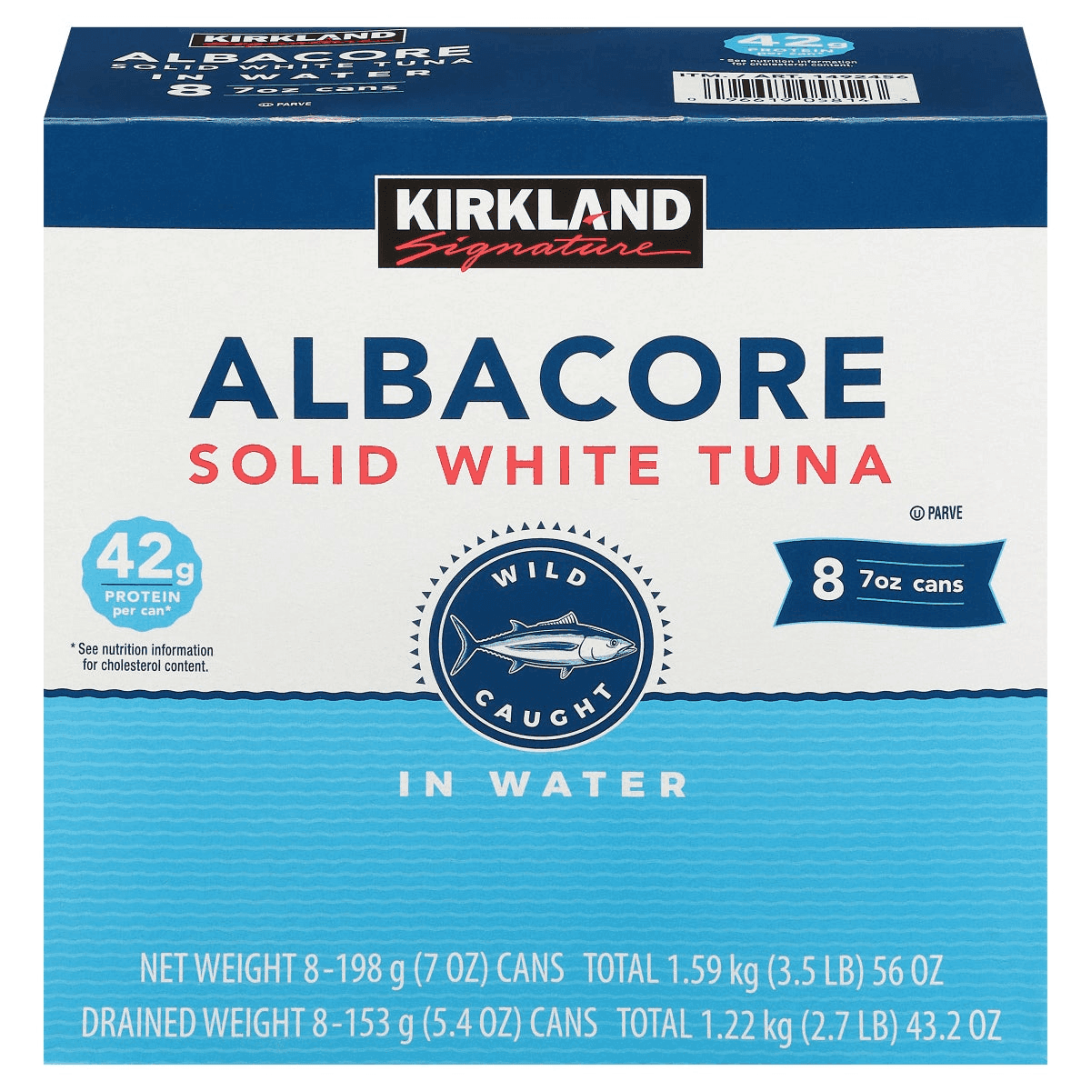 Kirkland Signature Albacore Solid White Tuna 7 oz 8-Count