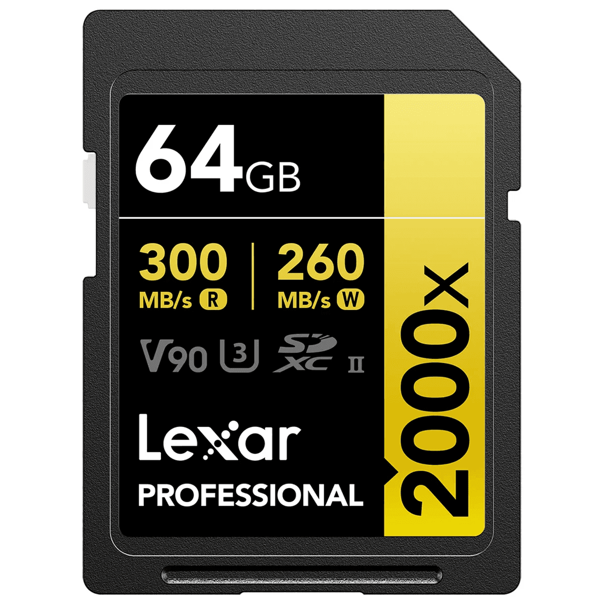 Lexar Professional 2000x 64GB V90 UHS-II SDXC Card