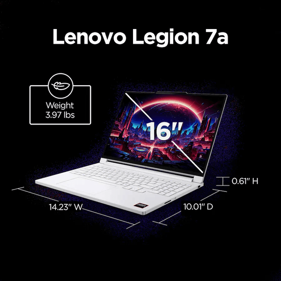 Lenovo Legion 7a 16-inch OLED RTX 5060 Gaming Laptop (32GB/1TB) image 3