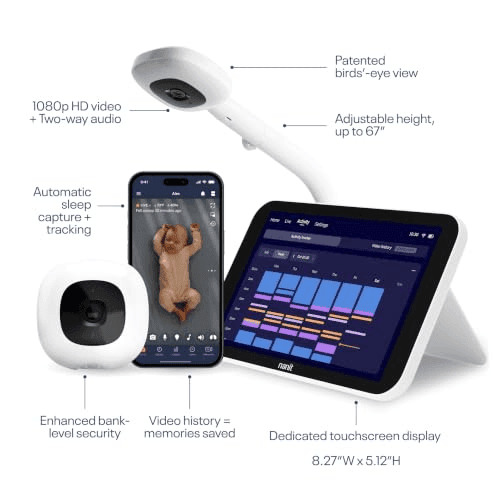 Nanit Smart Baby Video Monitor System with Floor Stand and 8-Inch Display image 2