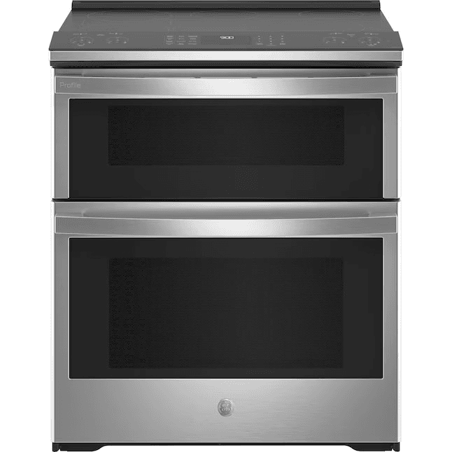 GE Profile 30-Inch Slide-In Double-Oven Electric Range