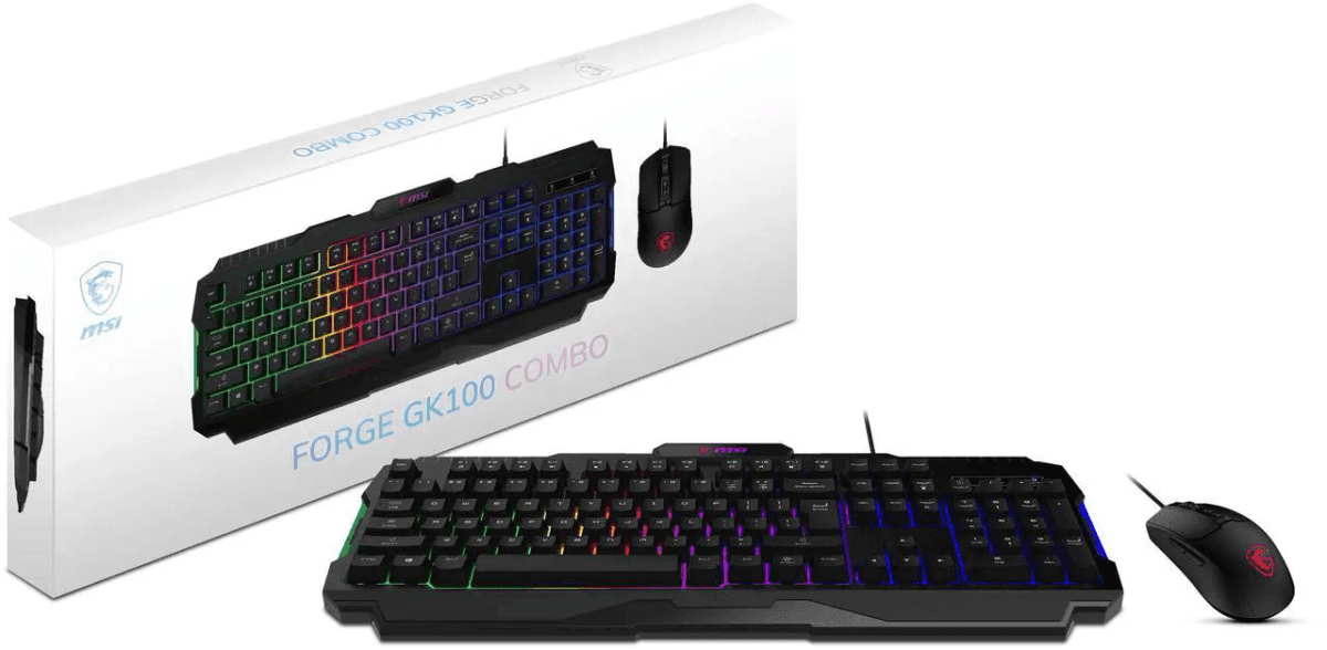 MSI Forge GK100 RGB Gaming Keyboard and Mouse Combo