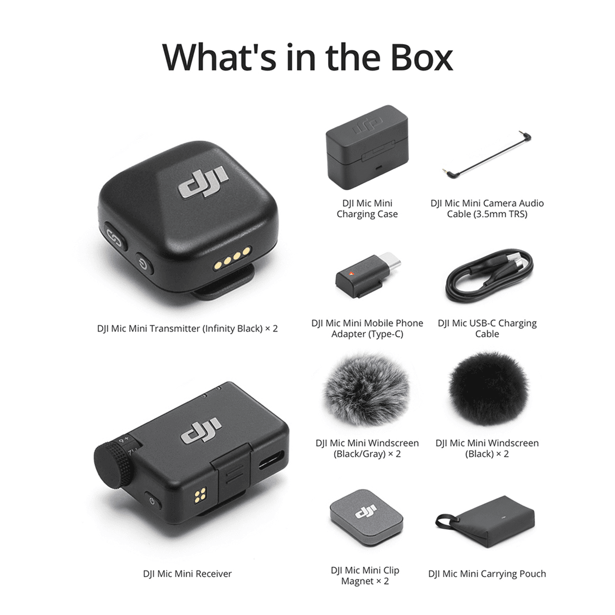 DJI Mic Mini 2-Person Wireless Microphone System with Charging Case image 2