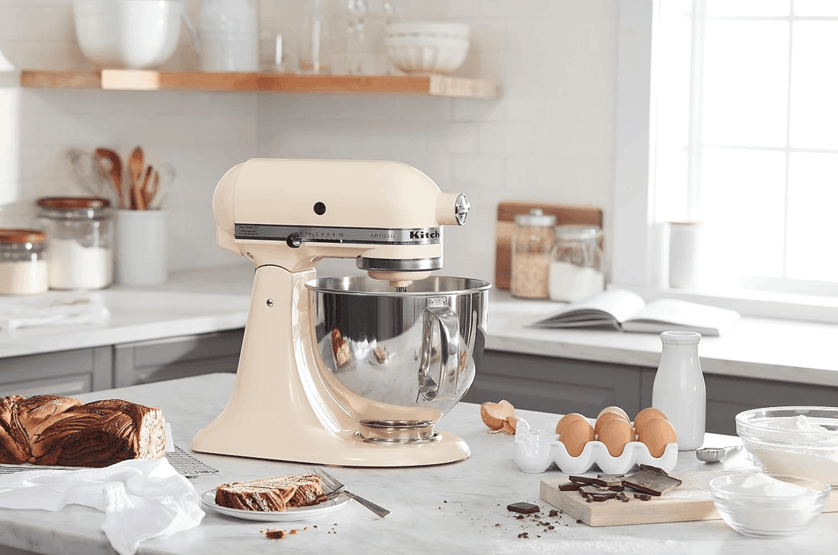 KitchenAid Artisan 5-Qt Stand Mixer - Almond Cream image 4