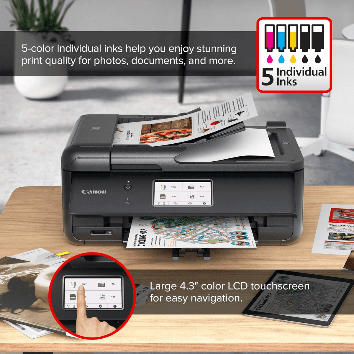 Canon PIXMA TR8620a Wireless All-in-One Printer image 3