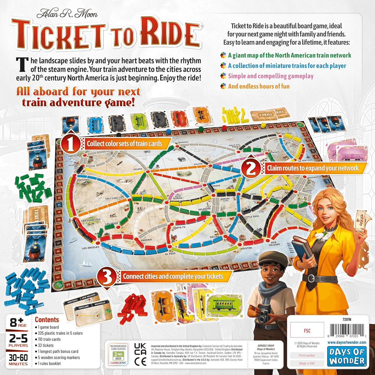 Days of Wonder Ticket to Ride Board Game (2025 Refresh) image 2