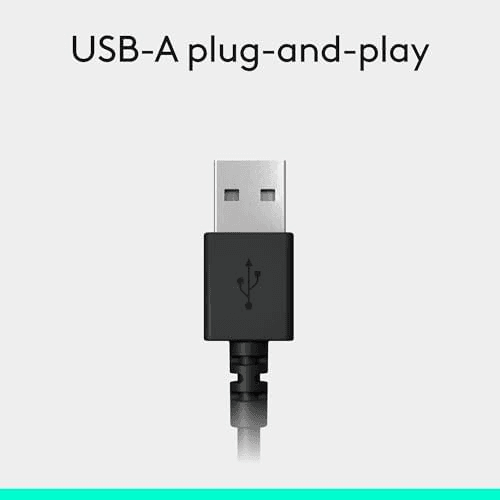 Logitech H390 Wired USB Headset - Black image 5
