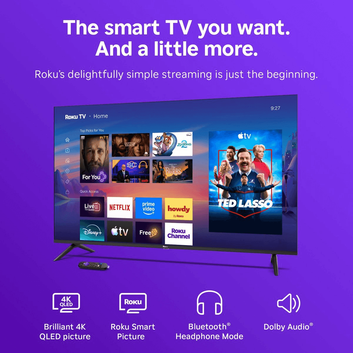 Roku 55-Inch Select Series 4K QLED HDR Smart TV image 3