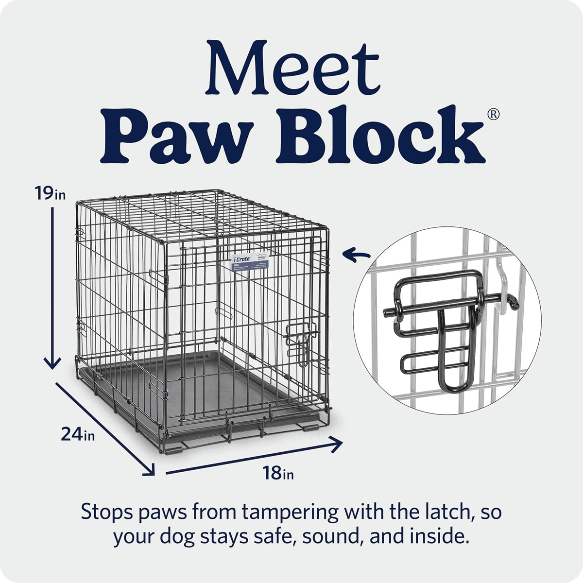 MidWest Homes for Pets 24-Inch Single-Door iCrate - Black image 4