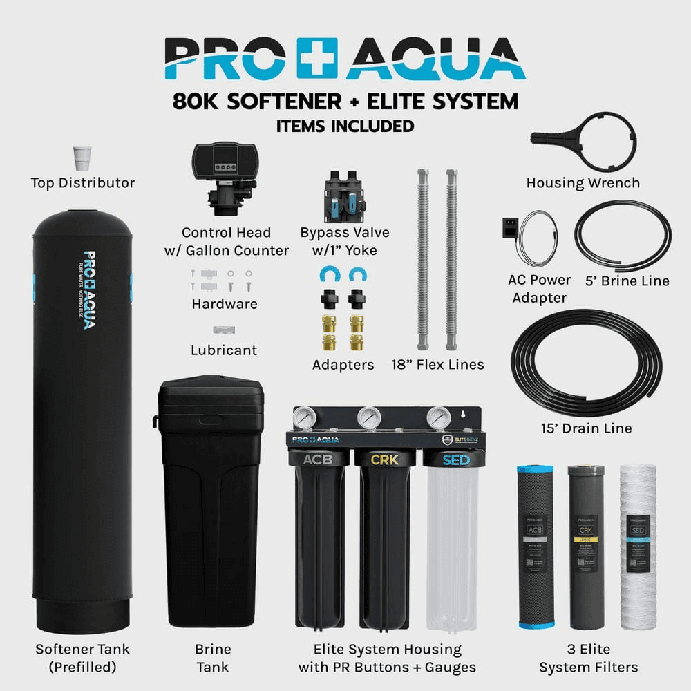 PRO+AQUA Elite 80,000-Grain Water Softener and Whole-House Filtration System image 3