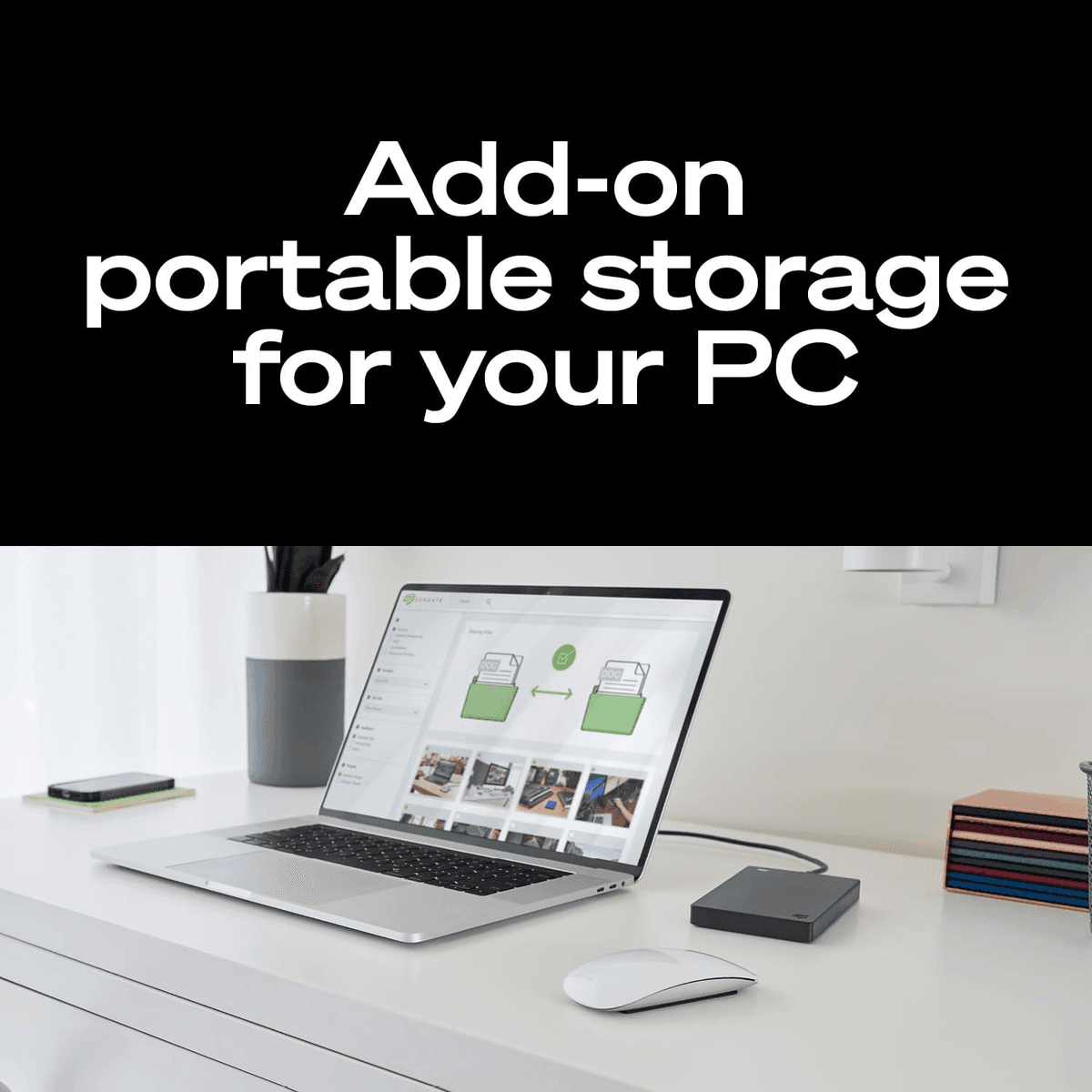 Seagate 2TB Portable External Hard Drive - Black image 3
