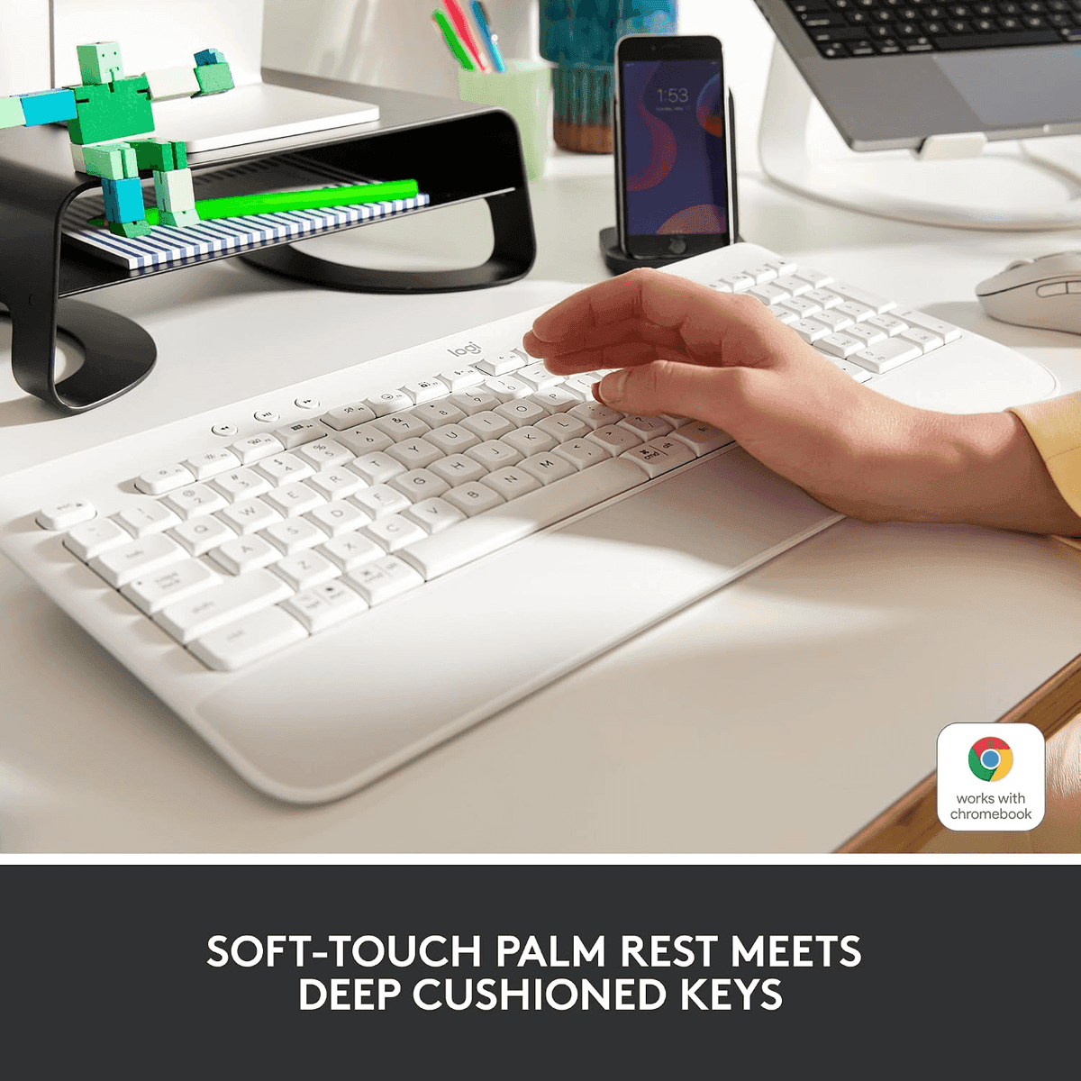 Logitech Signature K650 Full-Size Wireless Keyboard - Off White image 2