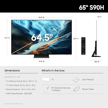 Samsung 65-Inch S90H OLED 4K Smart TV (2026) image 2