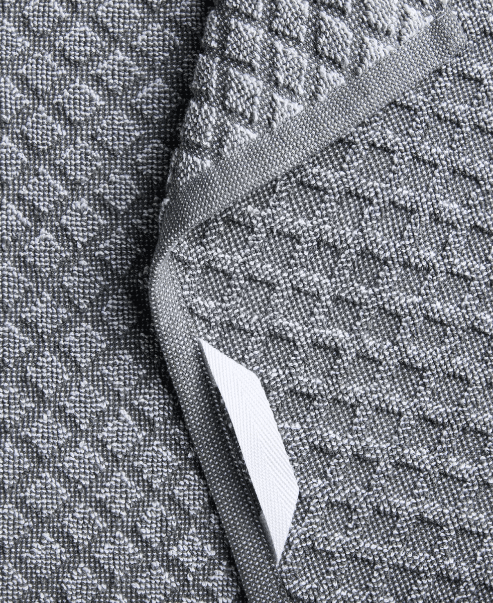 Martha Stewart Honeycomb Chambray Cotton Kitchen Towel Set, 4 Piece - Gray image 2