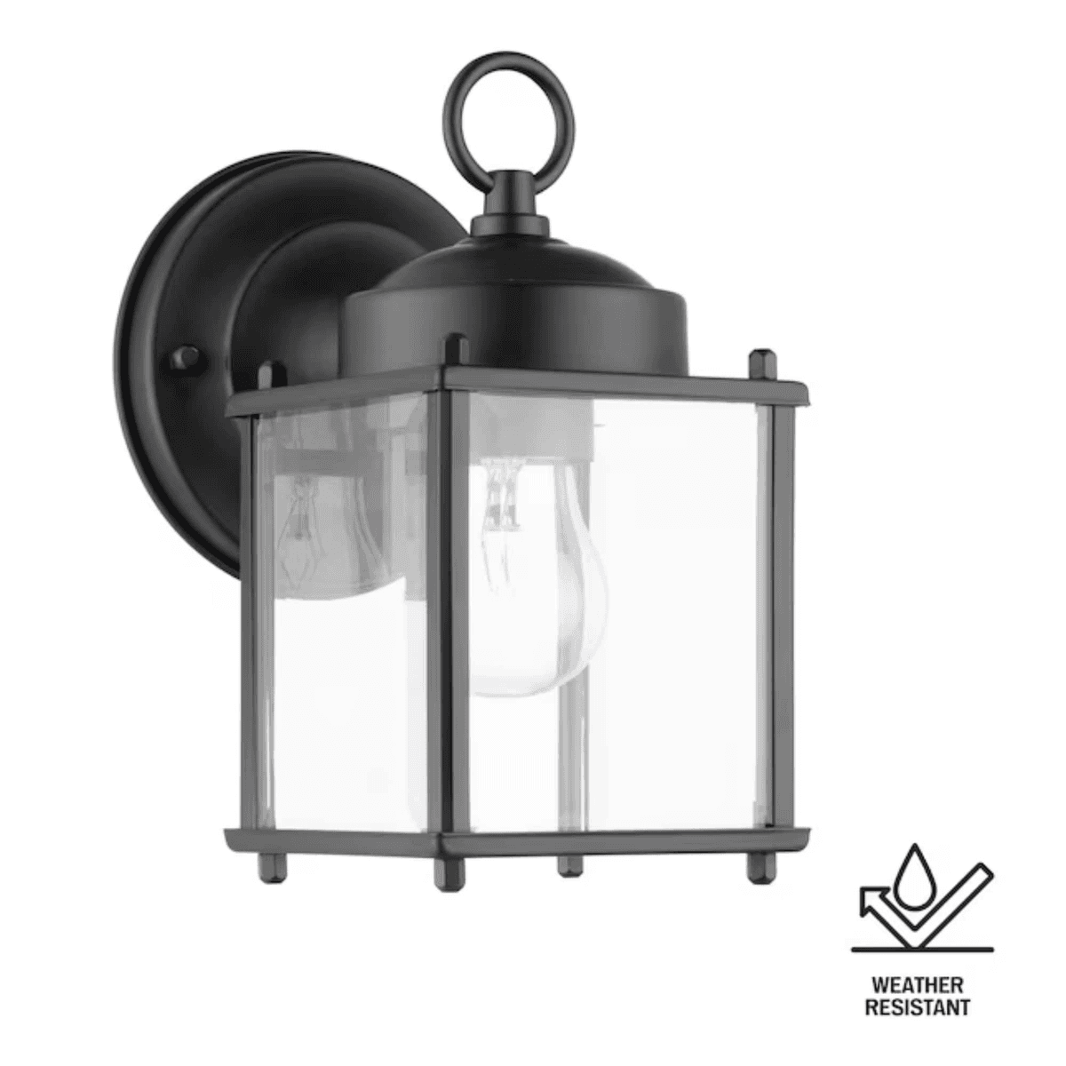 [Ends 10/14] Project Source Morlake Matte Black Outdoor Wall Light image 5