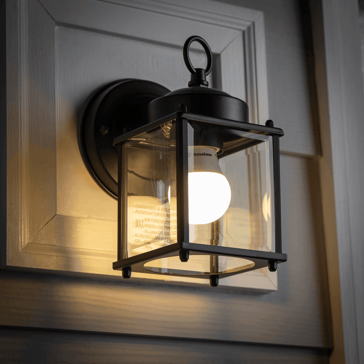 [Ends 10/14] Project Source Morlake Matte Black Outdoor Wall Light image 3