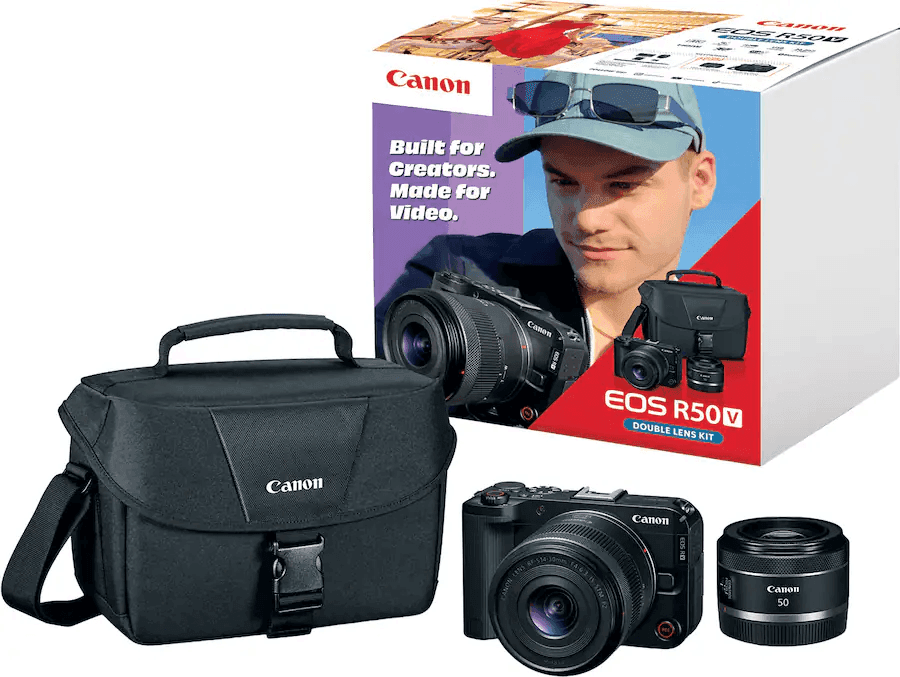 [Ends 10/11] Canon EOS R50 V Double Lens Mirrorless Camera Kit