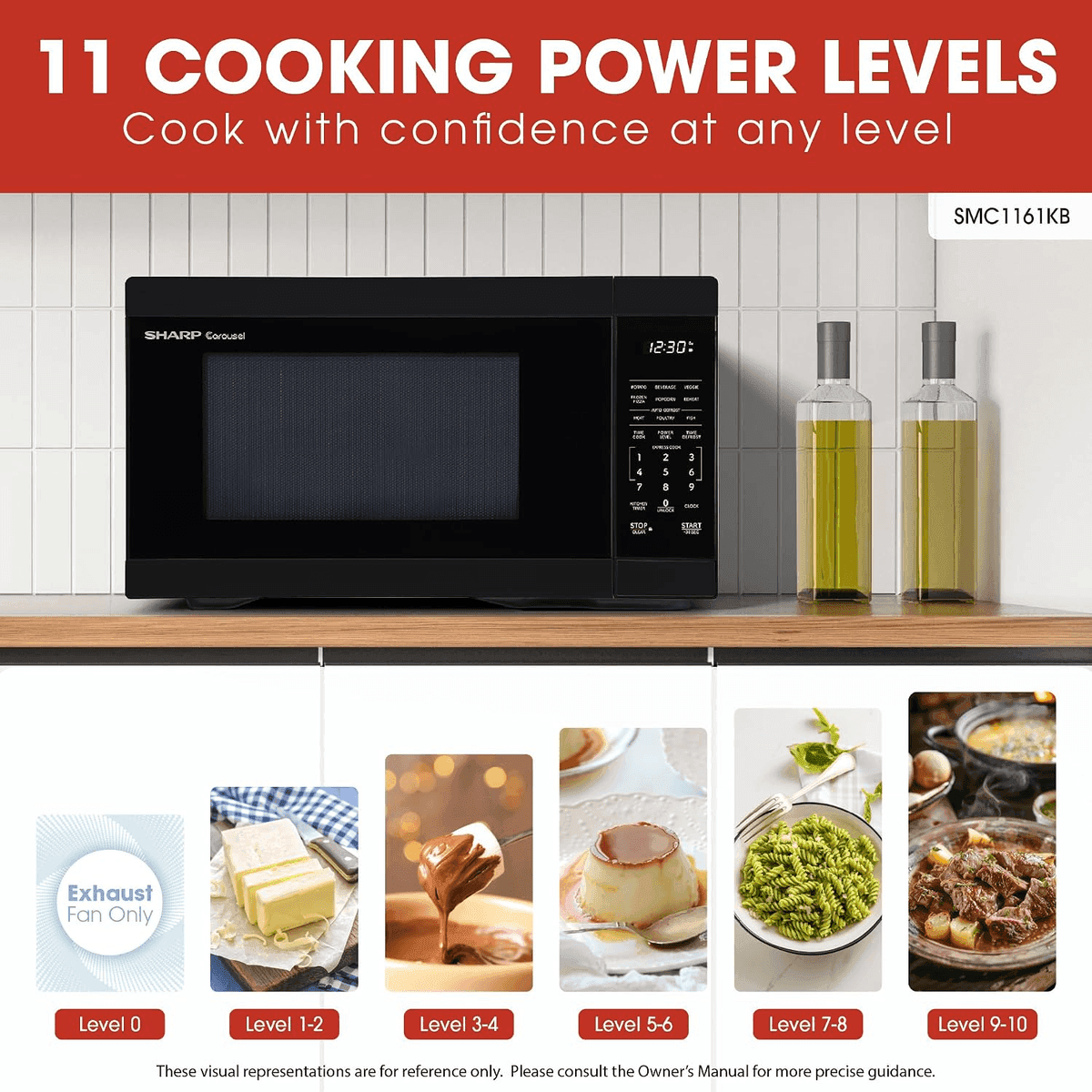 Sharp SMC1161KB 1.1 Cu. Ft. 1000W Countertop Microwave image 3