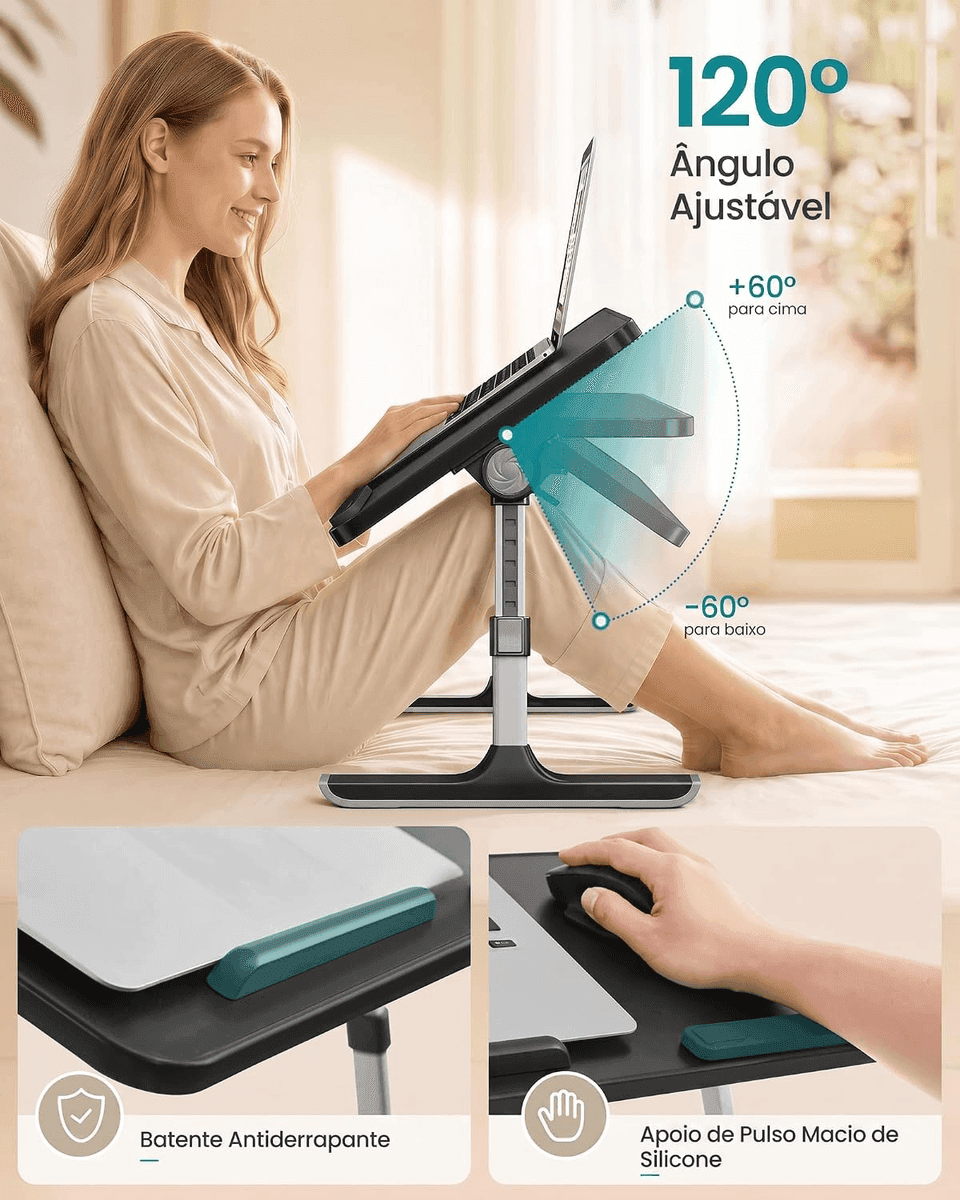 SONGMICS Adjustable Laptop Bed Desk for $24.64 image 3