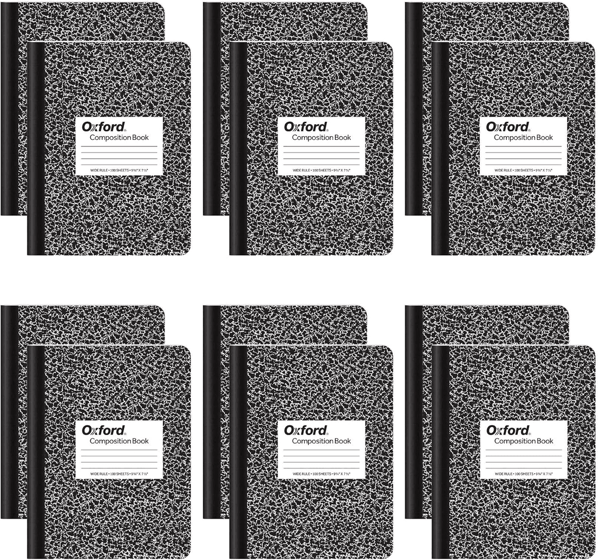 Oxford Wide Ruled Composition Notebooks - 12 Pack