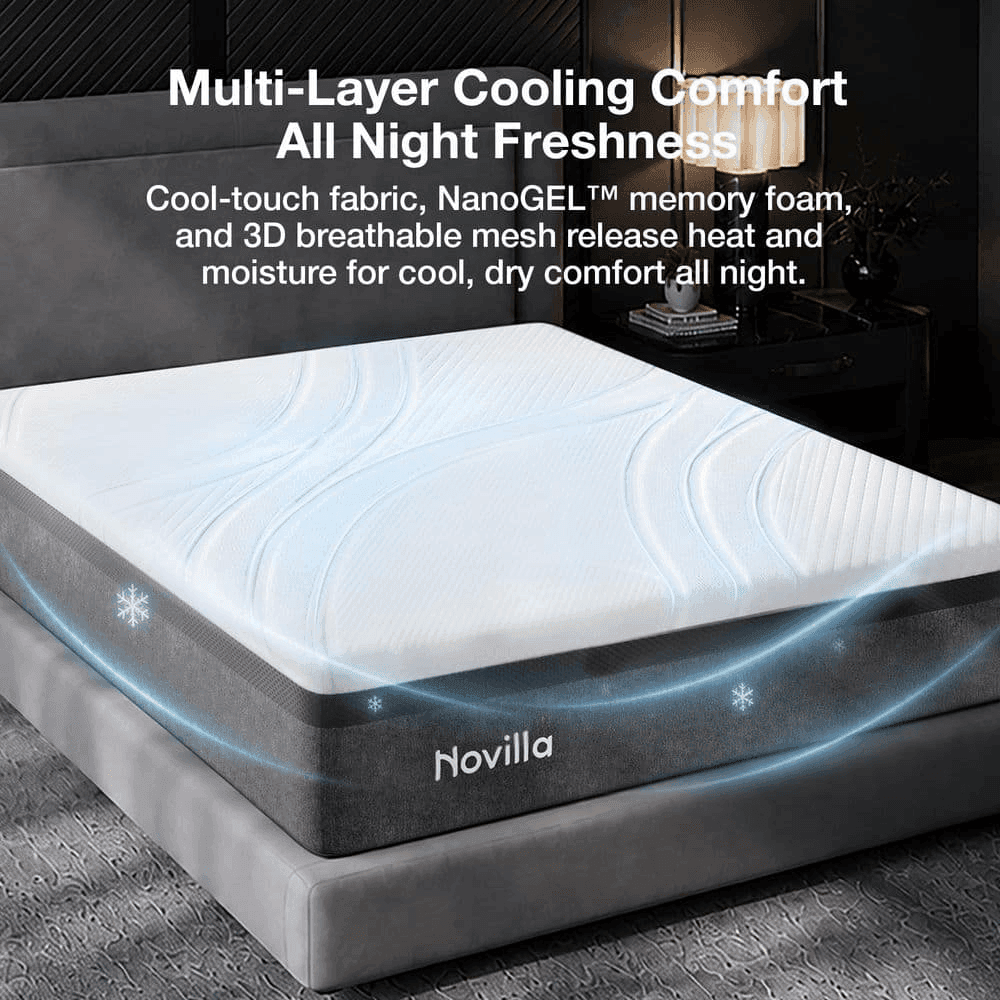 Novilla 10-Inch King Cooling Gel Memory Foam Mattress image 5
