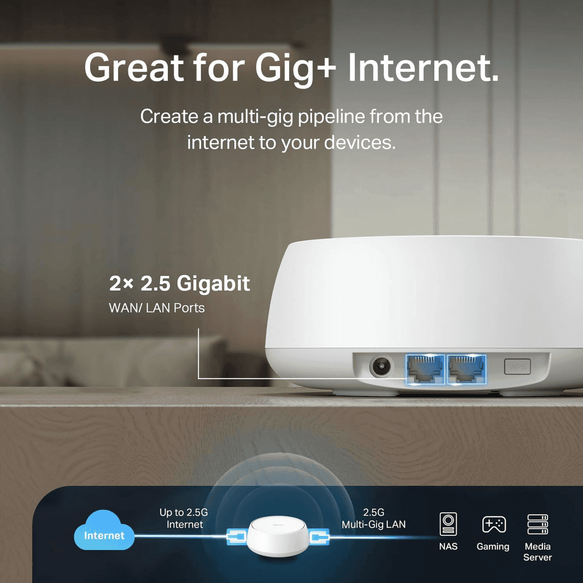 TP-Link Deco 7 BE5000 Wi-Fi 7 Mesh System 3-Pack image 4